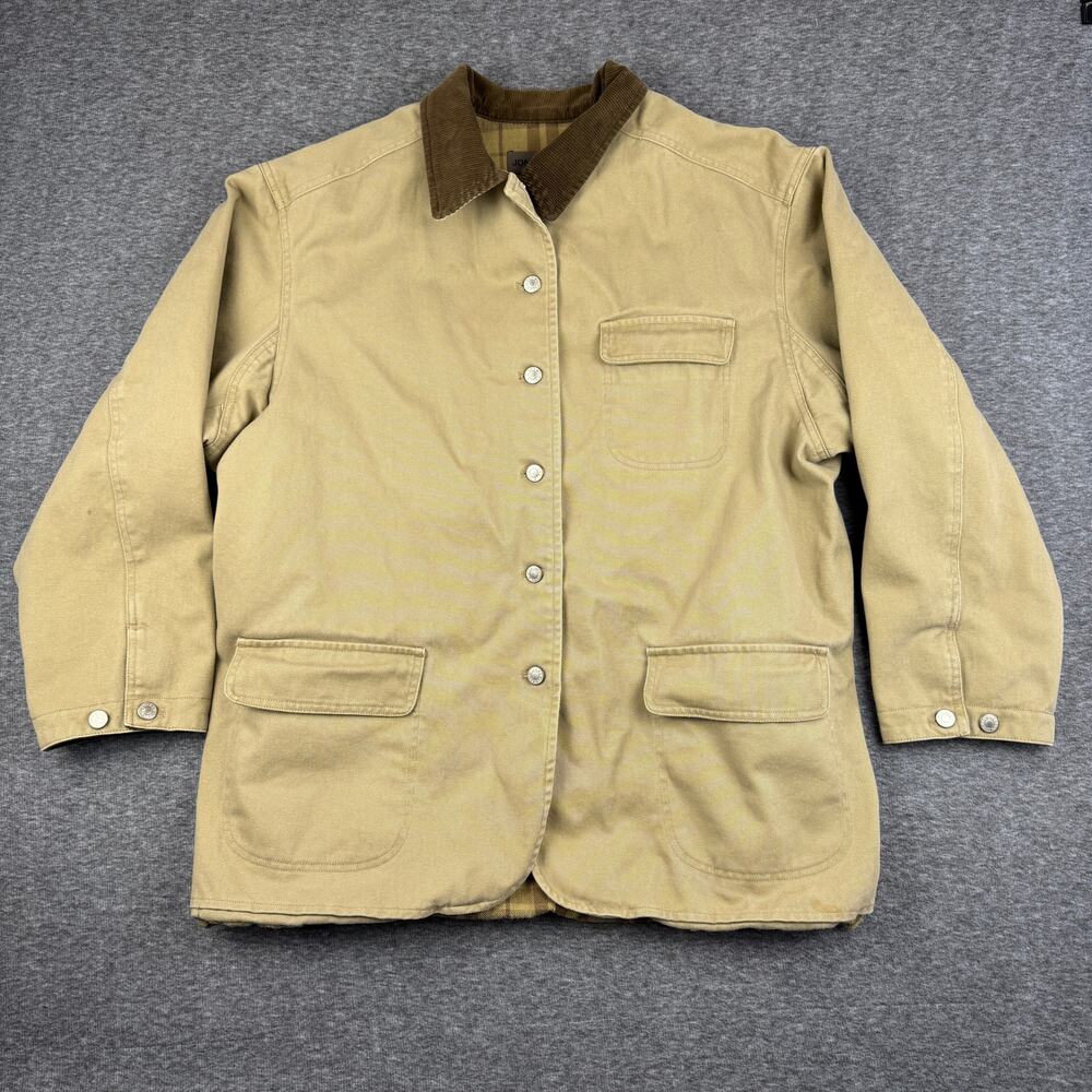 Vintage Jones Jeans Women's Barn Coat Chore Jacket XL 100% Cotton Button Up